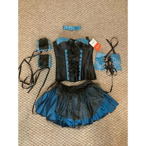 Talia Corset Size Small, Skirt, Arm Bands, Wrist Bands, Choker. New With Tags.